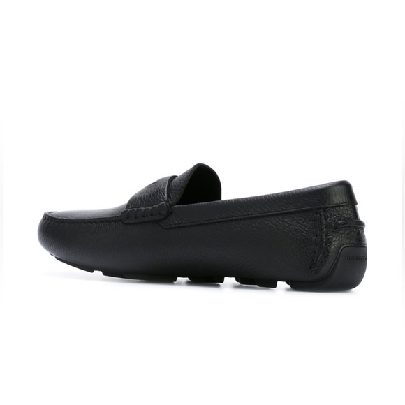 Like New Men’s Size 11.5 Burberry Silverstone Grainy Leather Loafer In Black - Picture 3 of 14